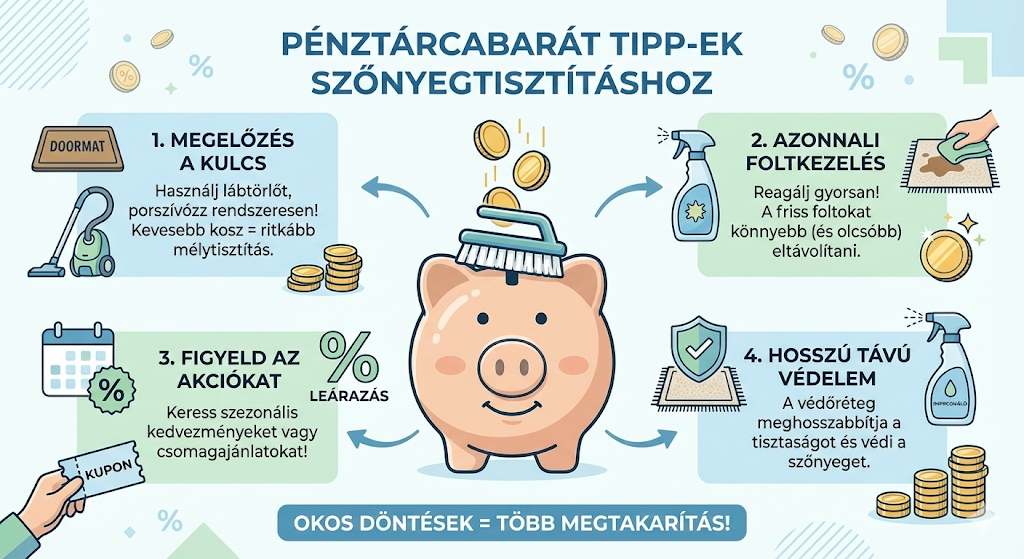Pénzmegtakarítási lehetőségek szőnyegtisztításnál - praktikus tippek